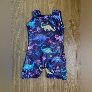 Sparkly Dinosaur Gymnastics Unitard